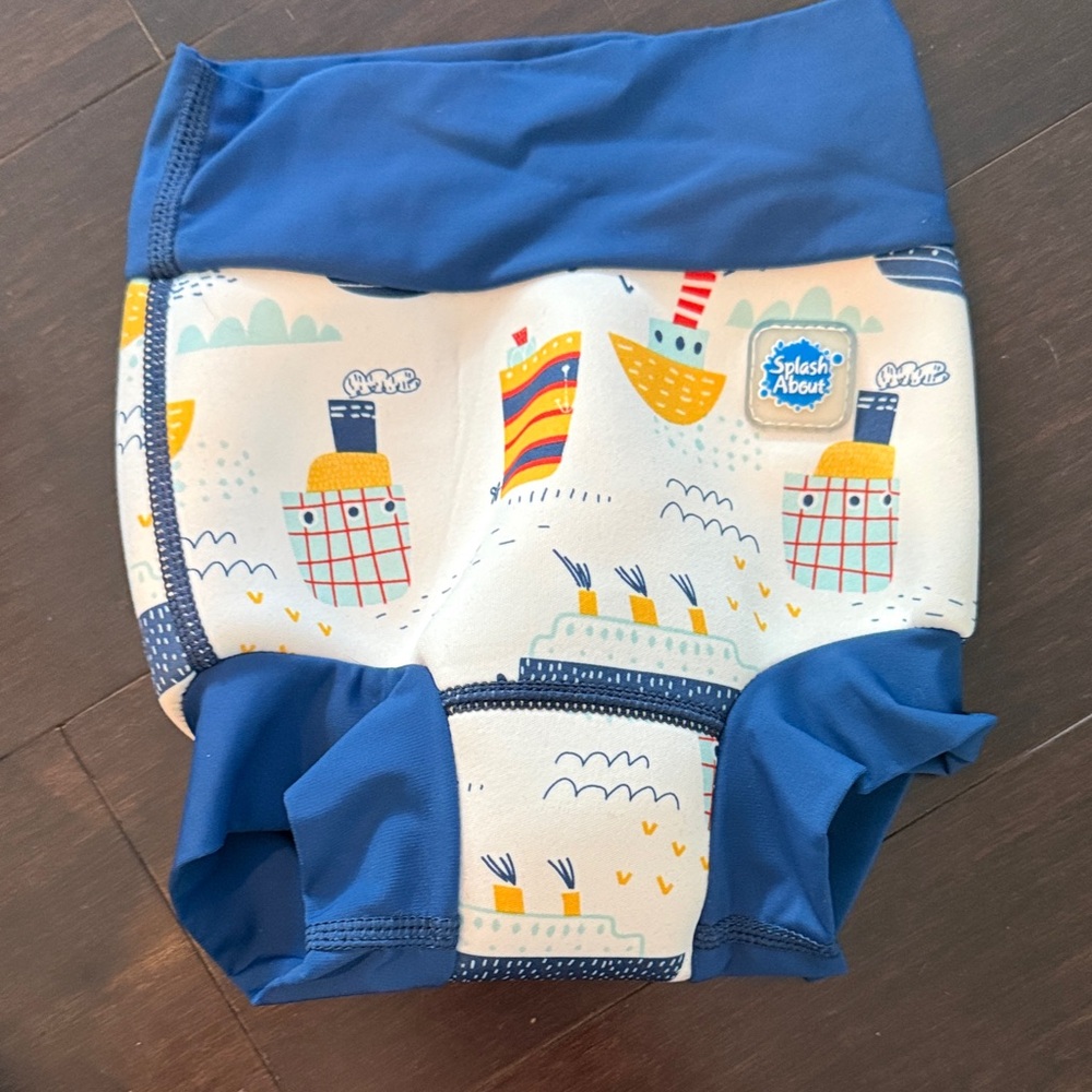 Splash About Kids Swim Diaper - Blue and White